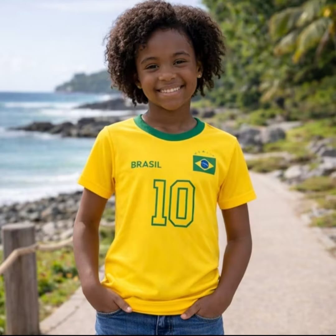 Camiseta infantil Brasil nº 10 - Imagem 2