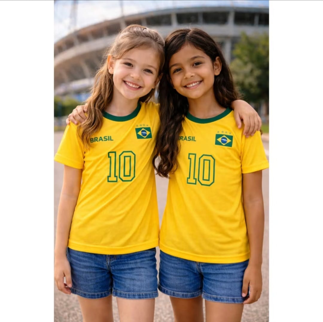 Camiseta infantil Brasil nº 10 - Imagem 3
